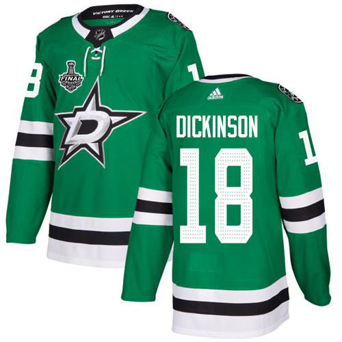 Adidas Men Dallas Stars #18 Jason Dickinson Green Home Authentic 2020 Stanley Cup Final Stitched NHL Jersey
